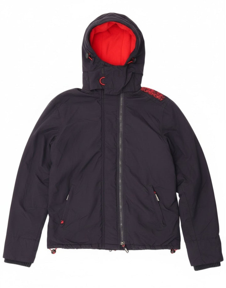 Jachetă Windbreaker cu grafică Superdry pentru femei UK 16, mare, bleumarin