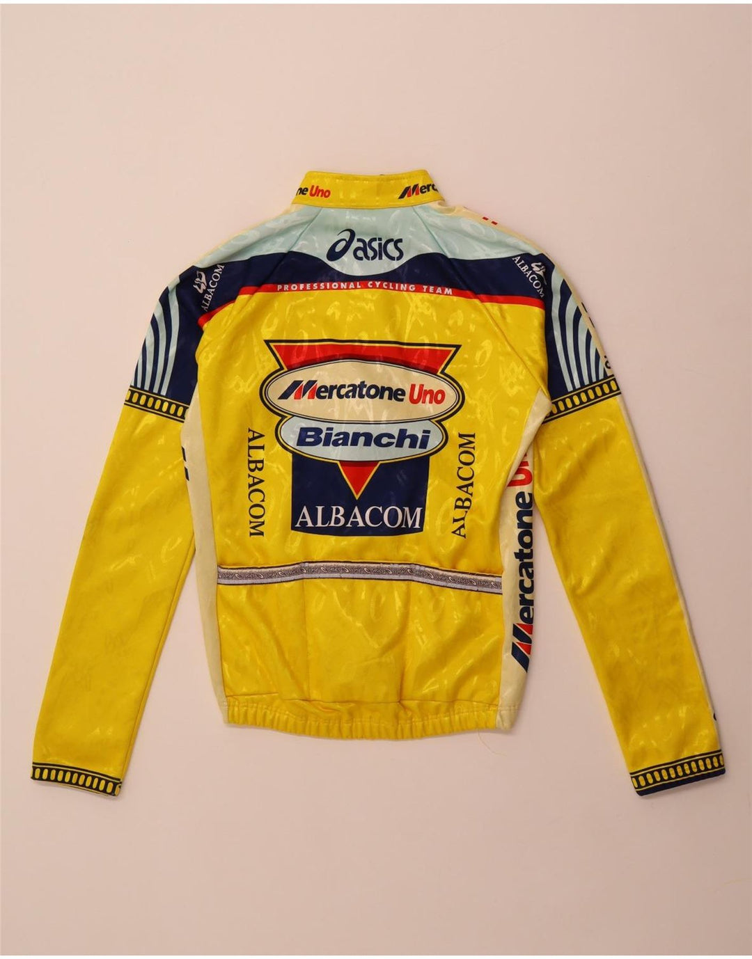 Jachetă de top pentru trening grafic Asics pentru bărbați, mare, galben, din poliester