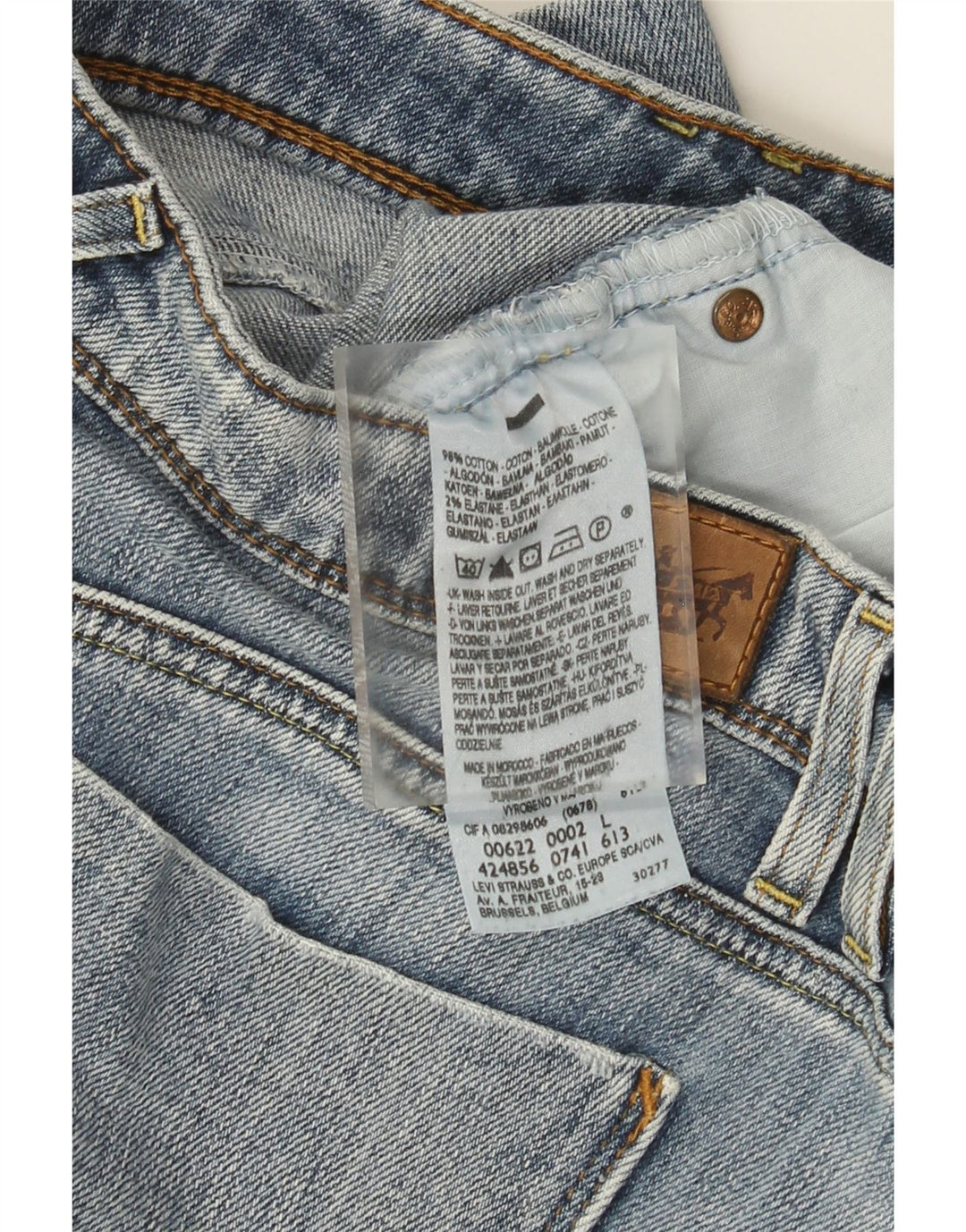 LEVI'S Mini Fusta Denim Mare W34 Bumbac Albastru