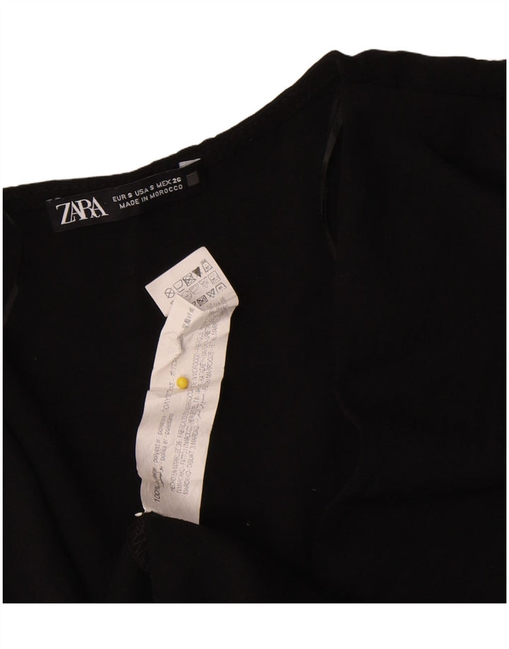 Rochie cu mânecă lungă Zara pentru femei UK 10 Poliester negru mic
