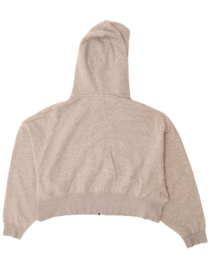Pulover Nike pentru femei, supradimensionat, cu fermoar, UK 10, bumbac gri mic