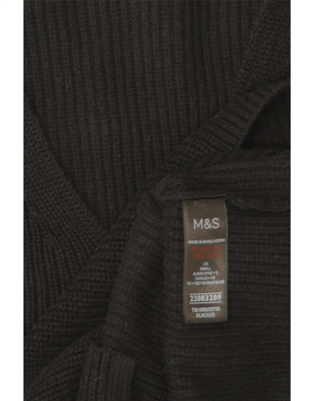 Marks & Spencer Pulover supradimensionat pentru femei cu decolteu în V UK 10 Mic Negru