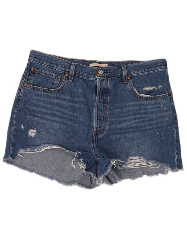 Pantaloni scurți Levi's Ribcage Distressed Denim W34 Large Blue