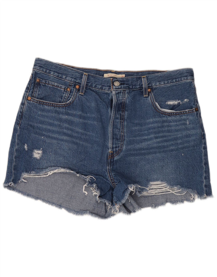 Pantaloni scurți Levi's Ribcage Distressed Denim W34 Large Blue