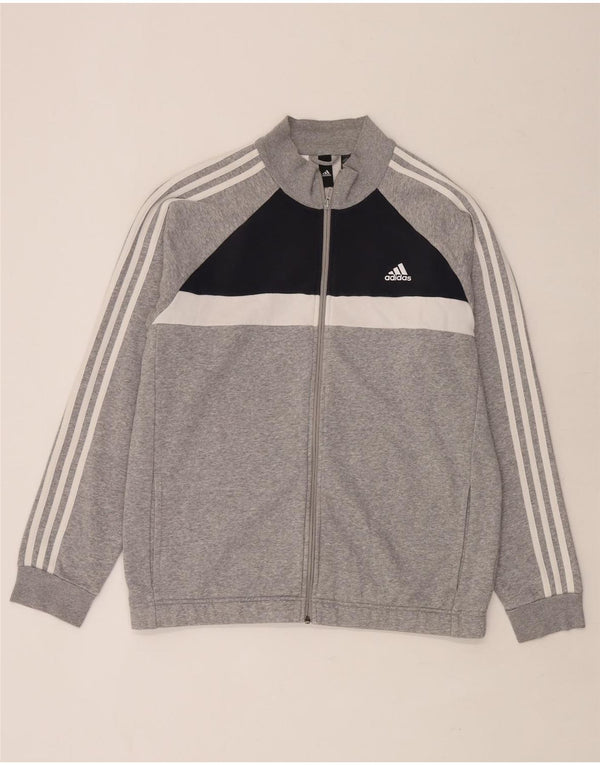Jachetă de trening pentru bărbați Adidas UK 46/48 XL, bumbac color bloc, gri