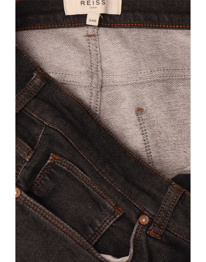 Blugi subțiri pentru femei Reiss W34 L30 bumbac negru
