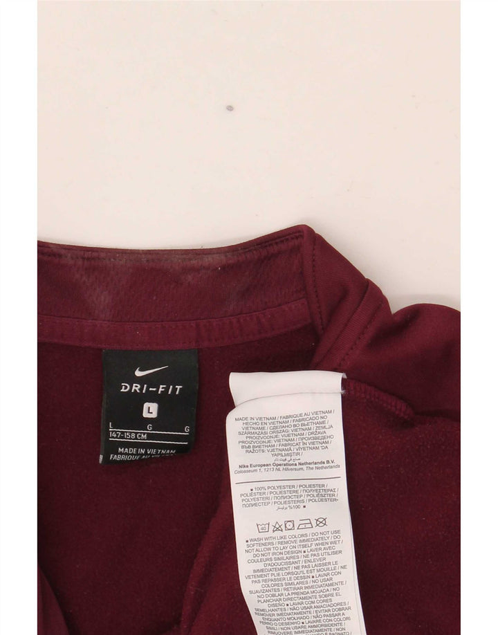 Top de trening Nike Dri Fit Graphic Pulover pentru băieți 12-13 ani mare Bordeaux