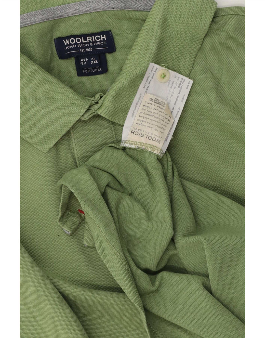 Tricou polo pentru bărbați Woolrich XL, bumbac verde