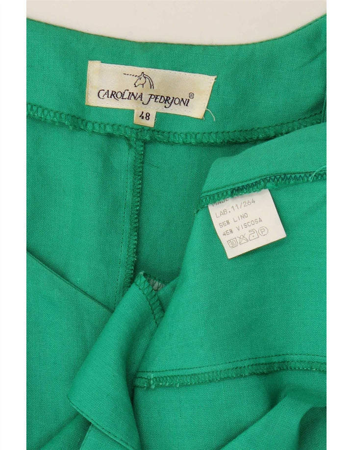 Jachetă pentru femei Carolina Pedrjoni Blazer cu 4 nasturi IT 48 XL Verde Colorblock