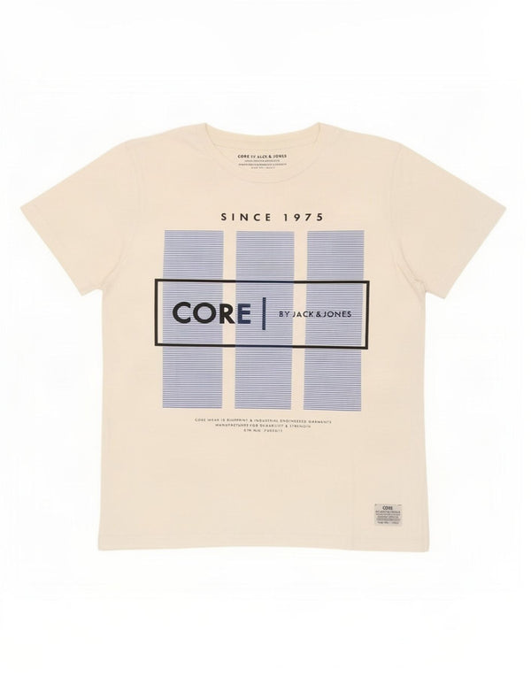 Tricou Jack & Jones Core Graphic pentru bărbați Top mare din bumbac alb