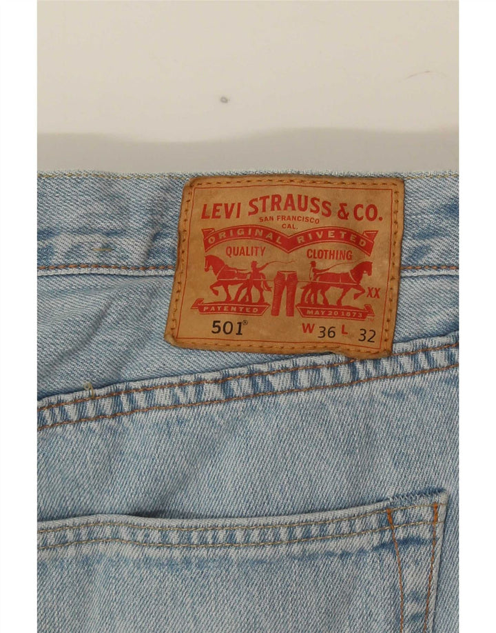 Blugi drepti pentru bărbați Levi's 501 W36 L32 Bumbac albastru