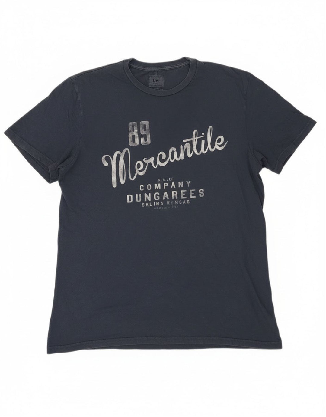 Tricou grafic pentru bărbați Lee Top mediu din bumbac bleumarin