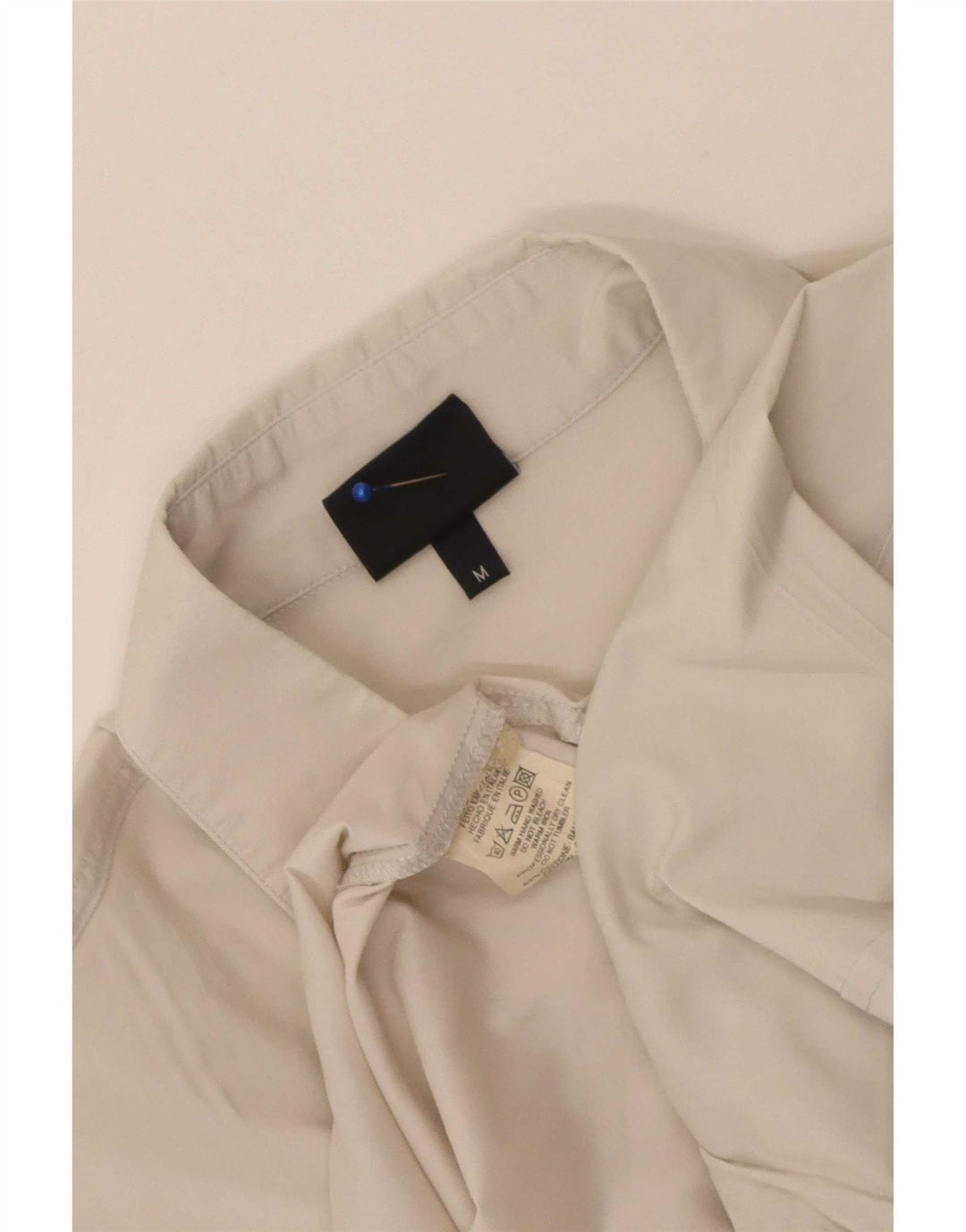 Cămașă cu mânecă scurtă Trussardi Jeans pentru bărbați, bumbac alb mediu