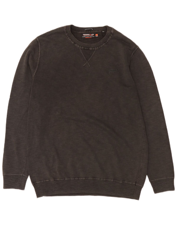 Pulover Superdry pentru bărbați, bumbac gri 2XL