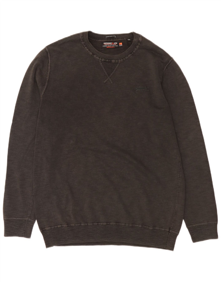 Pulover Superdry pentru bărbați, bumbac gri 2XL