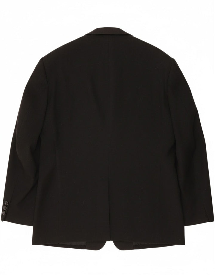 VINTAGE Mens 1 Button Blazer Jacket UK 38 Medium Black Vintage Vintage and Second-Hand Vintage from Messina Hembry 
