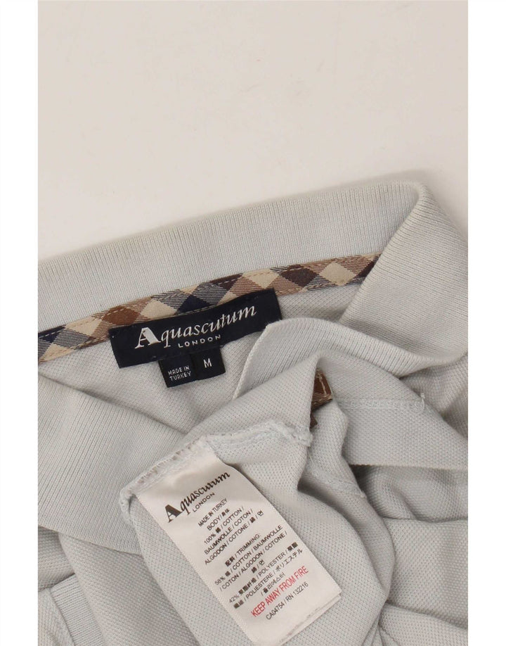 Tricou polo pentru bărbați Aquascutum, bumbac gri mediu