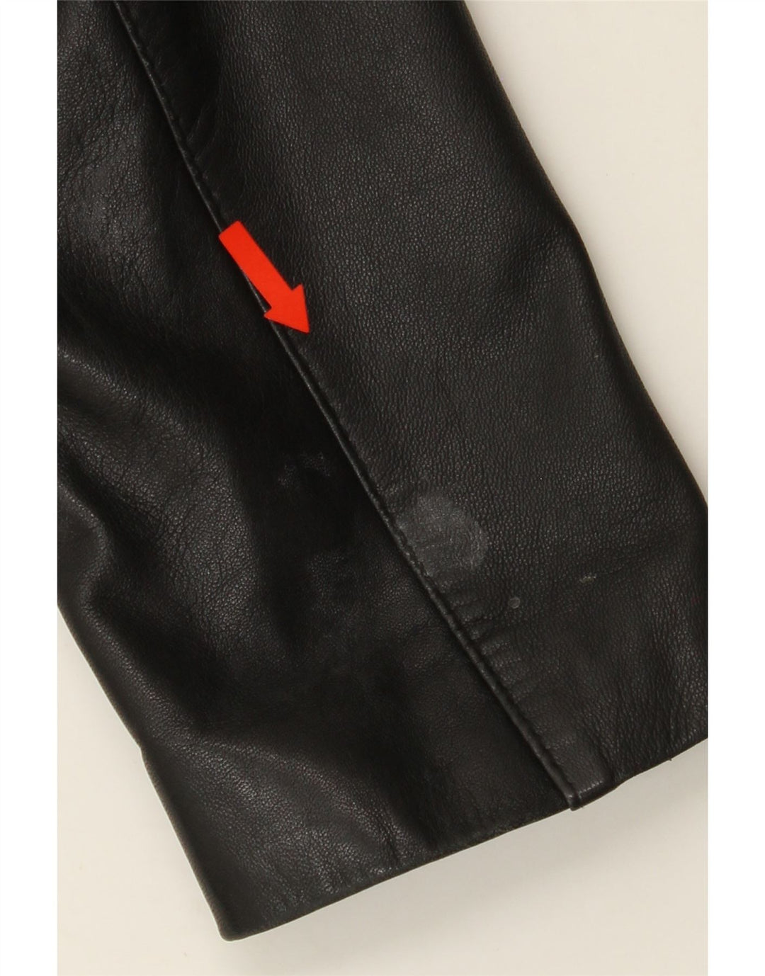 VINTAGE Womens Leather Coat UK 18 XL Black Leather Vintage Vintage and Second-Hand Vintage from Messina Hembry 