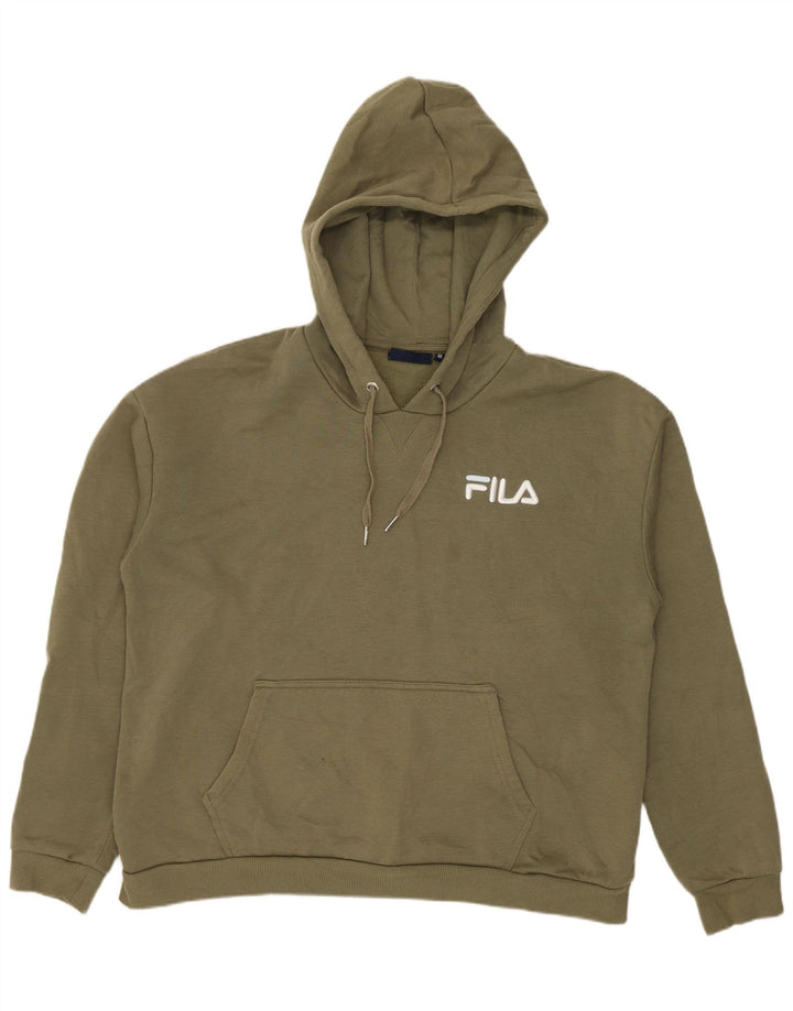 Pulover supradimensionat pentru femei Fila UK 14 Poliester kaki mediu