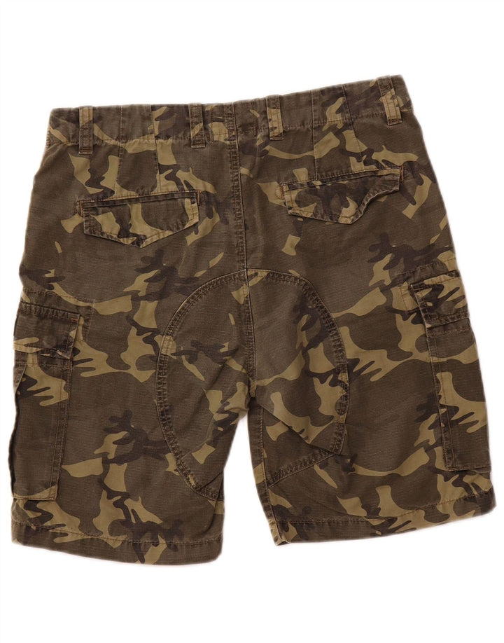 Pantaloni scurți cargo Superdry pentru bărbați W30, bumbac camuflaj mediu kaki