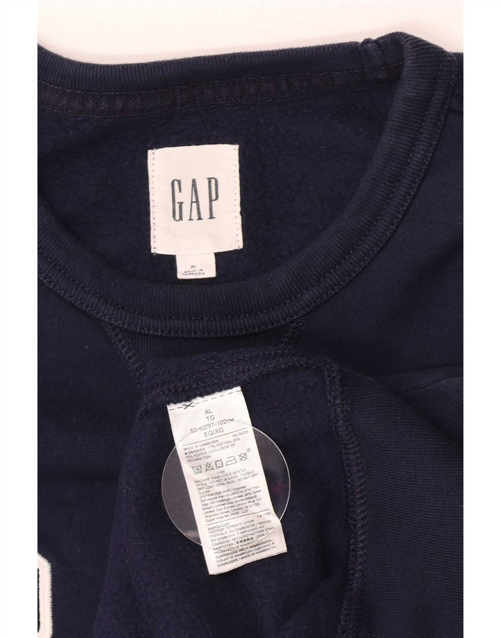 Hanorac grafic Gap pentru bărbați Jumper XL Bumbac bleumarin