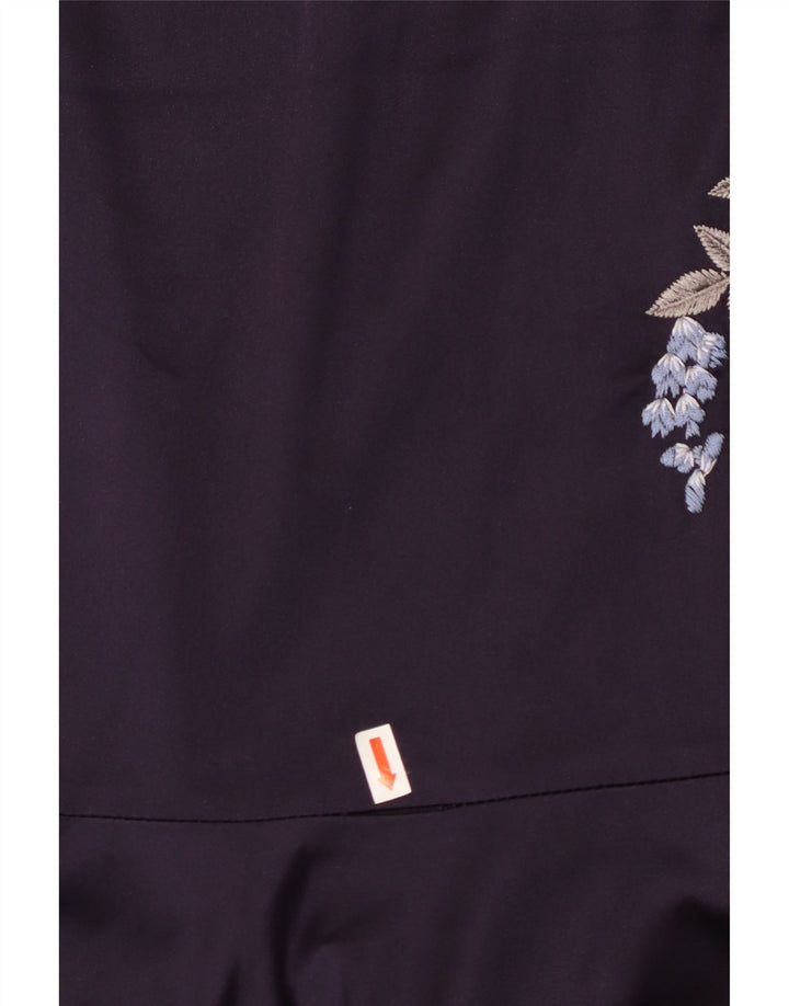 KAREN MILLEN Rochie pentru femei fără bretele UK 10 Mic Violet Floral Mătase