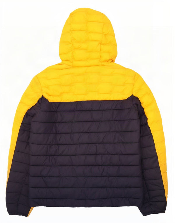 Jachetă căptușită cu glugă Superdry pentru bărbați UK 38 Medium Yellow Colorblock