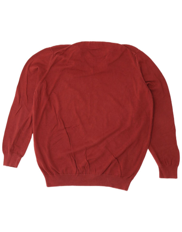 Pulover Barbour cu decolteu în V pentru bărbați, bumbac maro 2XL