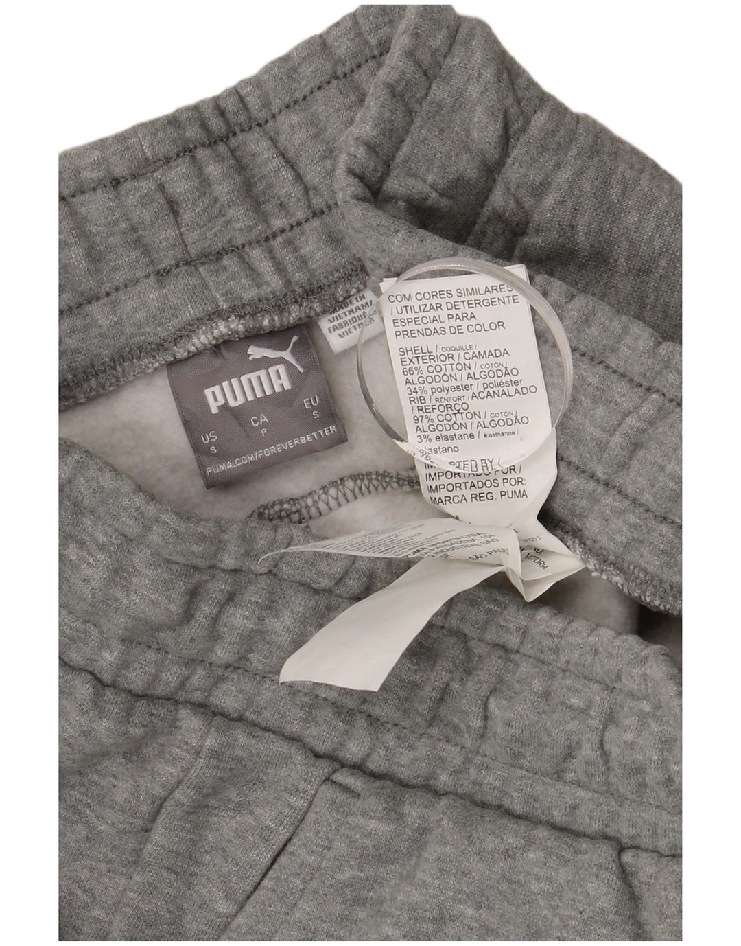 Pantaloni de trening PUMA pentru bărbați Joggeri mici, gri bumbac