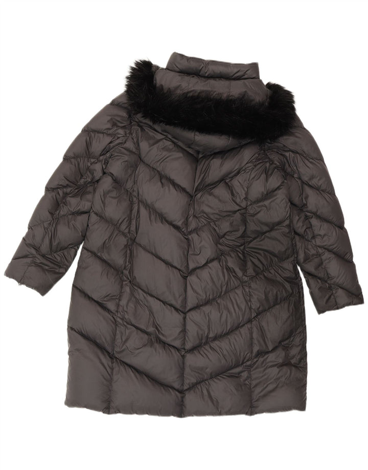 Palton căptușit cu glugă pentru femei MICHAEL KORS UK 18 XL nailon gri