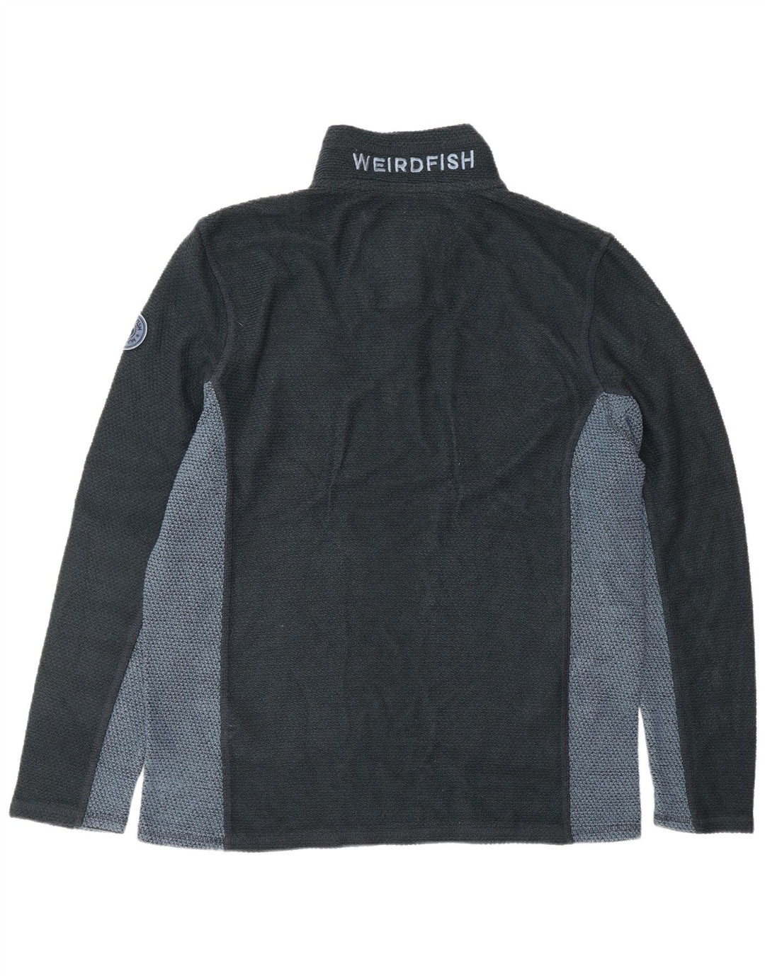 WEIRD FISH Hanorac pentru bărbați, cu fermoar, cu decolteu, XL, bleumarin, color block