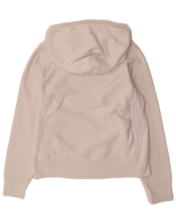 Pulover cu glugă cu țesătură inversă pentru femei Champion UK 10 Small White