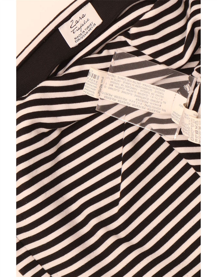 Fusta Mini Trafaluc pentru femei Zara Medium W28 Poliester cu dungi negre