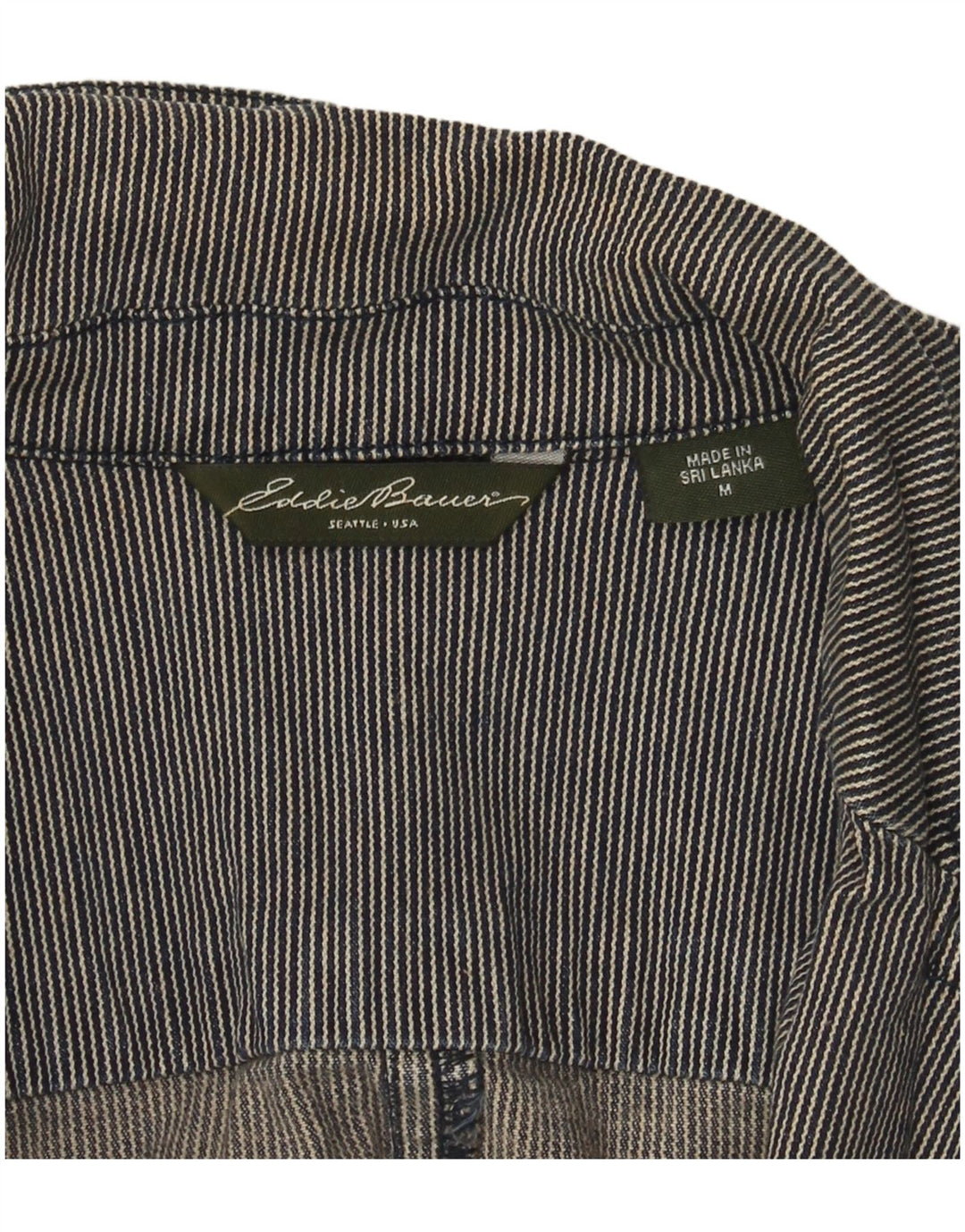 EDDIE BAUER Jachetă pentru femei cu 2 nasturi, UK 12, gri mediu, cu dungi