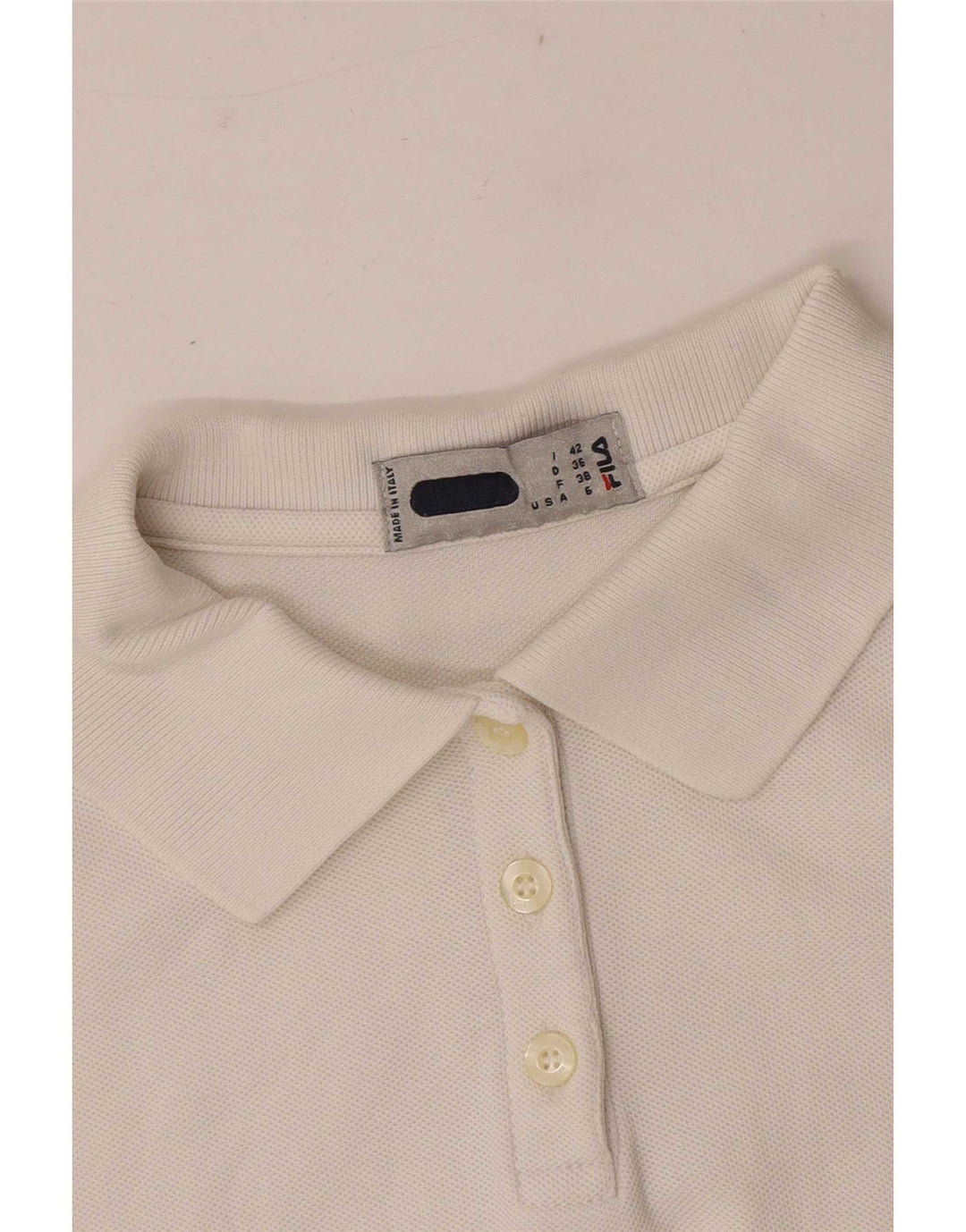 Tricou polo fără mâneci Fila pentru femei IT 42 Medium White
