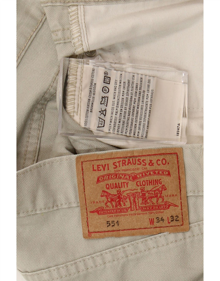 Blugi drepti pentru bărbați Levi's 551 W34 L32 bumbac bej