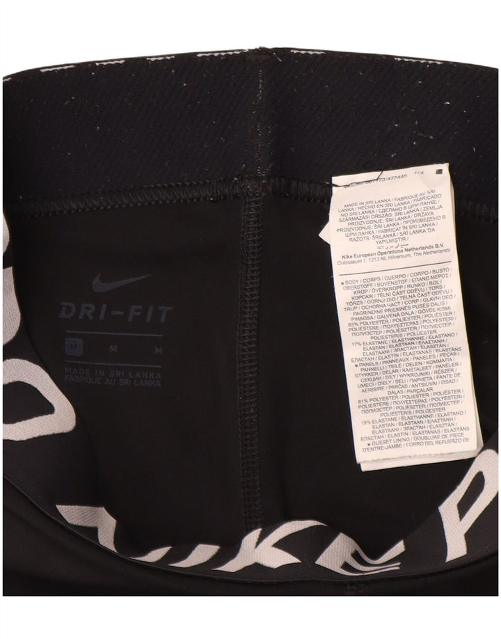 Leggings Nike Graphic Capri pentru femei UK 12 Poliester mediu negru