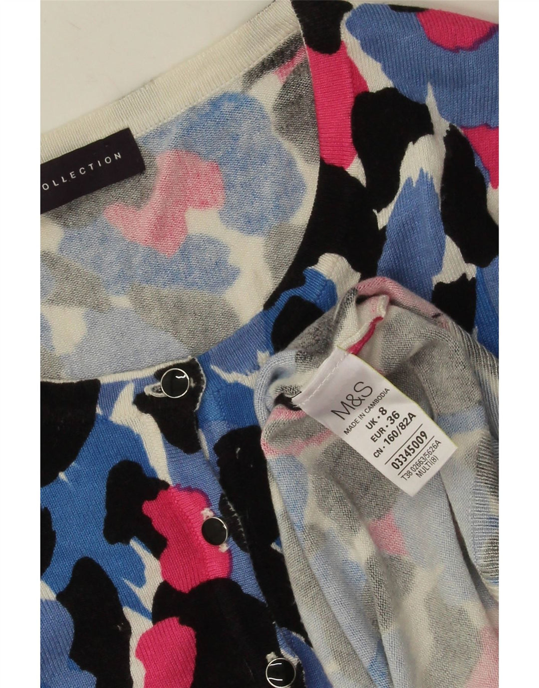 Pulover cardigan pentru femei Marks & Spencer UK 8 mic, multicolor, floral