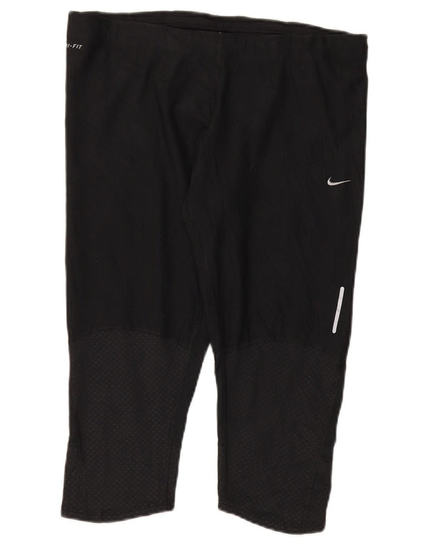 Leggings Capri Nike Dri Fit pentru femei UK 18 XL Poliester negru