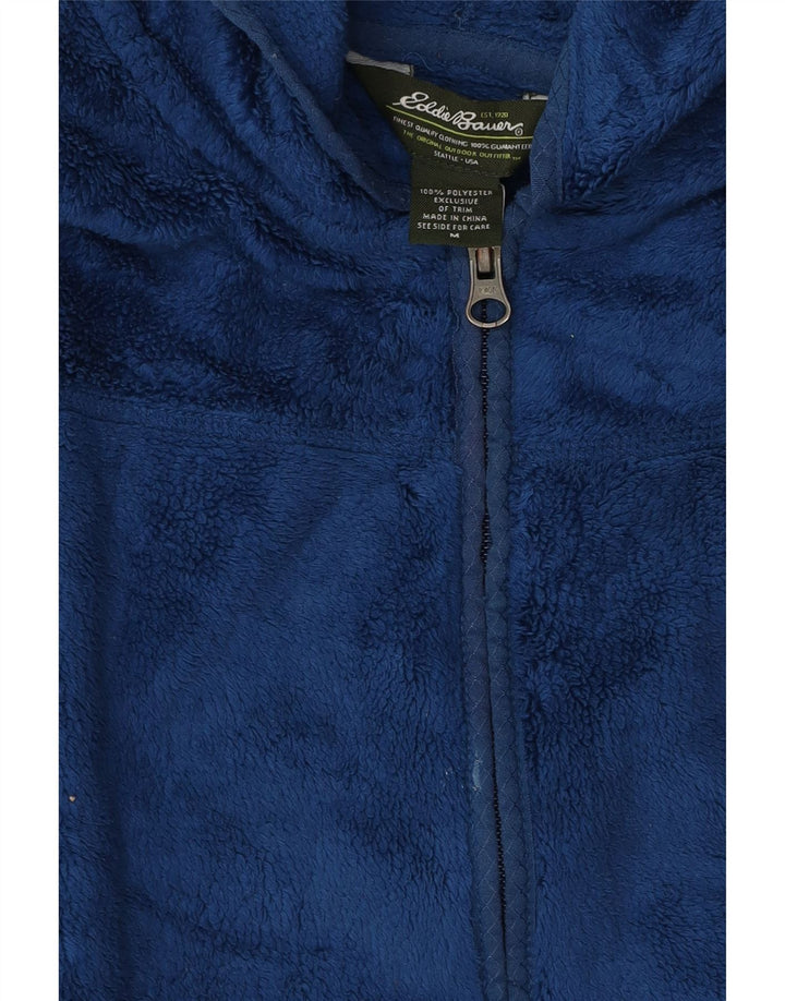 Jachetă fleece cu glugă pentru femei Eddie Bauer UK 14 Poliester albastru mediu