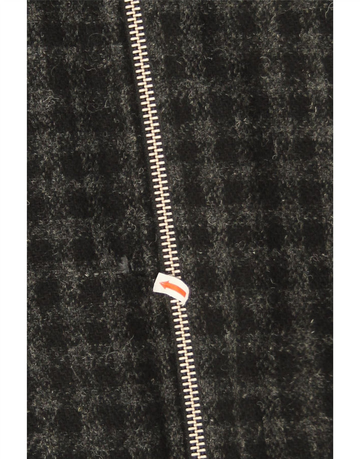 Jachetă bomber pentru bărbați All Saints UK 40 Lână mare cu carouri gri