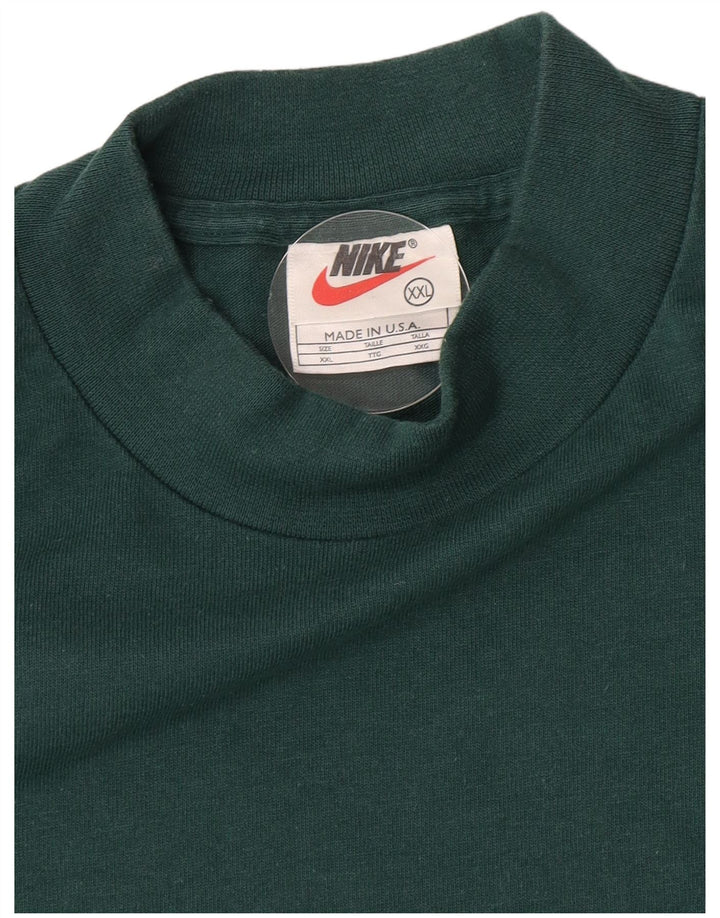 Top pentru bărbați Nike cu mânecă lungă 2XL, bumbac verde