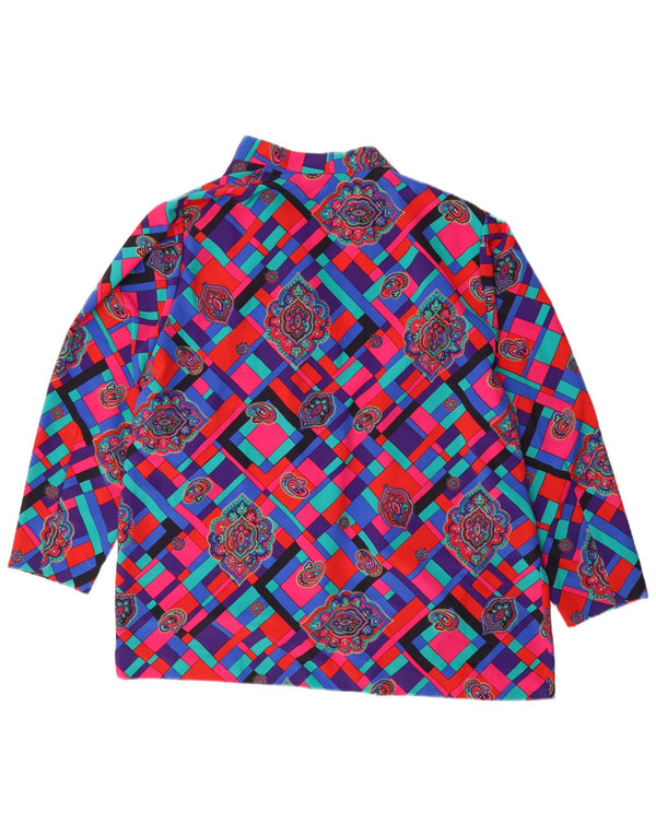Top cardigan cu paragate Linea pentru femei UK 20 2XL Multicolor Geometric