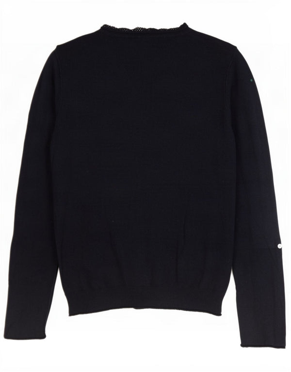 White Stuff Pulover cardigan pentru femei UK 14 Mare bleumarin Bumbac