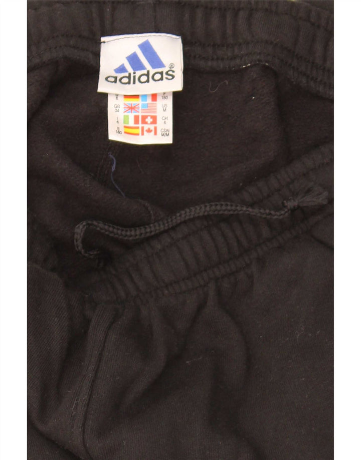 Pantaloni de trening Adidas pentru bărbați, bumbac mediu negru