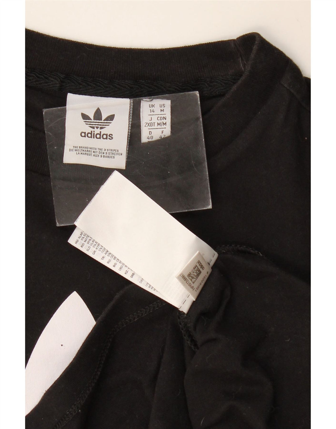 Tricou grafic Adidas pentru femei Top UK 14 Medium Black Bumbac