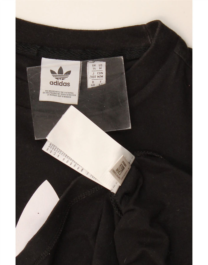 Tricou grafic Adidas pentru femei Top UK 14 Medium Black Bumbac