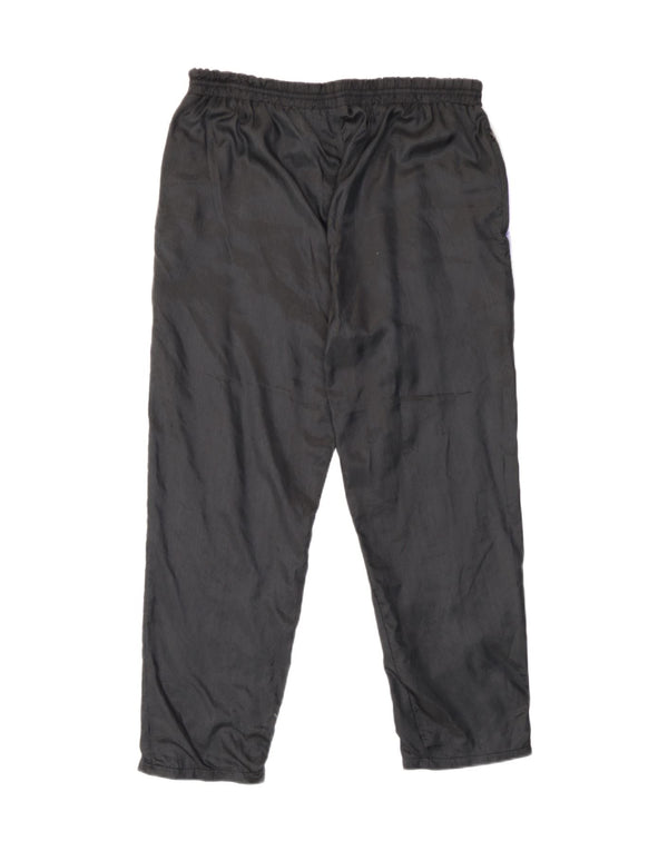 Pantaloni de trening pentru bărbați vintage Joggeri medii negri din poliamidă bloc de culoare