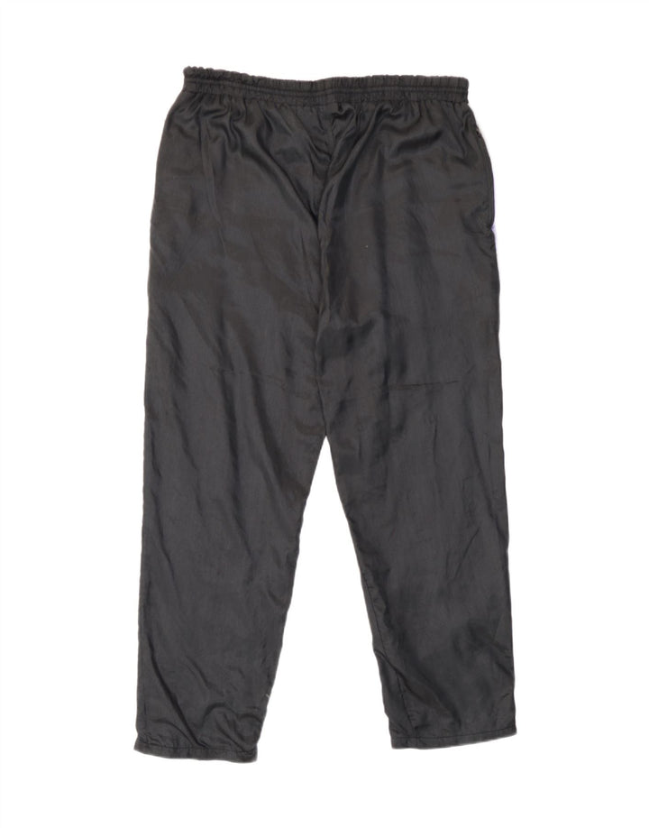 Pantaloni de trening pentru bărbați vintage Joggeri medii negri din poliamidă bloc de culoare