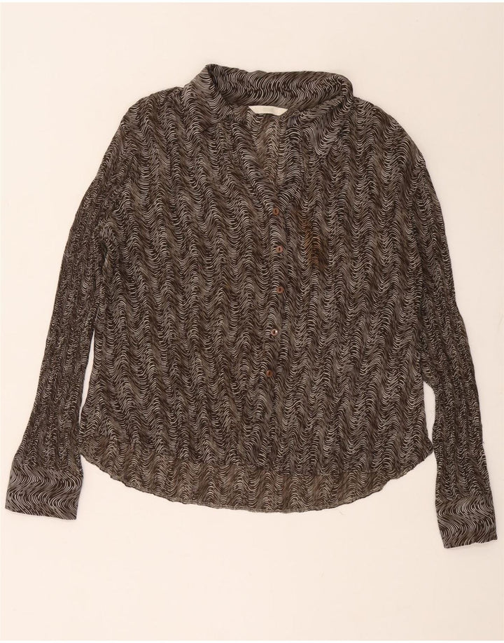 Bluză cămașă pentru femei Marks & Spencer UK 18 XL Maro Poliester geometric